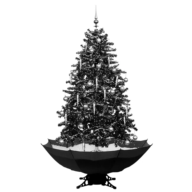 Kerstversiering Luxe Xmas Boom Kunstmatige Zwart Led Licht Luxe Pvc Sneeuwen Zwart Royal Kerstboom