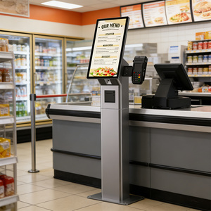 Kiosque de paiement interactif en libre-service de 21,5 pouces, kiosque à écran tactile automatique, machine de commande automatique pour <span class=keywords><strong>restaurant</strong></span> - Product Image 2