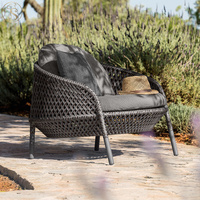 Mobilier d'extérieur nordique chaise en rotin jardin de loisirs unique canapé et table en rotin en plein air