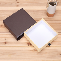 Emballage en papier de carton rigide à couvercle coulissant de luxe personnalisé petit tiroir boîte cadeau pour bijoux cosmétiques logo personnalisé