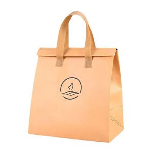 Bolsa Térmica de Color Sólido con Logotipo Imprimible, Bolsa de Embalaje para Bebidas y Café, Bolsa de Mano de Tela No Tejida - Product Image 1