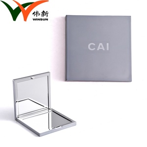Fashion Square Dual Fold <b>Mirror</b> Silkscreen Printing Iron Silver <b>Plastic</b> <b>Mirror</b> - Product Image 2