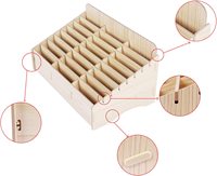 Caja Organizadora de Escritorio con Cajón de Almacenamiento para Teléfonos Móviles, de Madera, de un Solo Nivel, para la Escuela, Oficina y Dormitorio, Venta al Por Mayor
