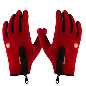 ZIYOUKE Full-Finger <b>Touchscreen</b> <b>Gloves</b> Orange Fleece-Lined Thickened Non-Slip Outdoor Cycling Mountaineering Skiing <b>Gloves</b> - Product Image 4