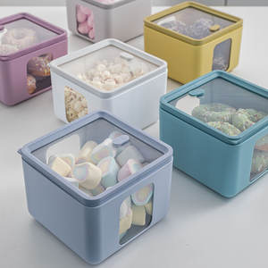 Conteneurs de rangement alimentaire carrés en polypropylène mauve, fabrication italienne, vente chaude, organisation optimale - Product Image 5