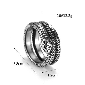 Anillo de Serpiente Unisex de Acero Inoxidable Retro, Anillo de Animal 3D Punk, Joyería Hip Hop, Regalo - Product Image 5