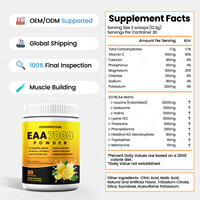 Suplemen Pembentukan Otot LIFEWORTH Bubuk EAA Pra & Pasca Latihan, Energi, Asam Amino Esensial