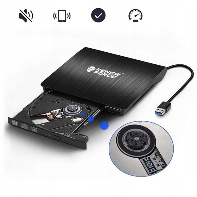 USB 3.0 Slim External Optical Drive DVD RW CD Writer Burner Reader Player for Laptop & Desktop PC Portable DVD Burner Portatil