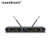 Micrófono Inalámbrico Digital de 2 Canales con Cancelación de Ruido Soundmark K-600, Sensor Infrarrojo, Karaoke KTV, Batería AA, Conector XLR