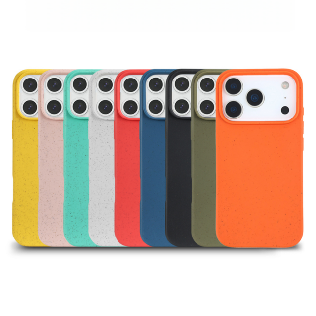 New Color Simple Thin Style Biodegradable Phone case for Samsung S25 Edge S24 ultra Ecological Recycled for iPhone 17 Pro Max 16
