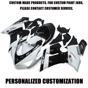 Personnalisation sur mesure - Kit de carénage ABS blanc non peint compatible avec <span class=keywords><strong>Kawasaki</strong></span> <span class=keywords><strong>Ninja</strong></span> <span class=keywords><strong>ZX6R</strong></span> 636 2005 <span class=keywords><strong>2006</strong></span> 05 06 Carrosserie de moto - Product Image 2