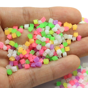 Petites étoiles lumineuses de 3mm 10 pièces, Cabochon en résine, fait à <span class=keywords><strong>la</strong></span> main, artisanat pour l'embellissement, bricolage - Product Image 3