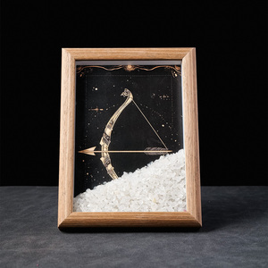 Bán buôn Chất lượng cao chữa bệnh tự nhiên pha lê sỏi pha lê chip 12 Chòm Sao Khung ảnh trang trí thủ công mỹ nghệ - Product Image 2