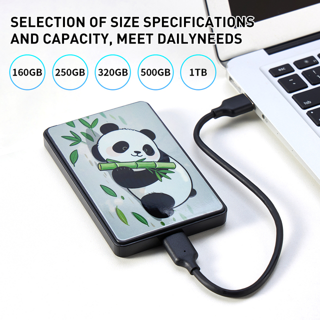 Pilcnla USB3.0 Portable Hard Drive 500GBExternal Storage for Mobile Phones and Computers, High-Capacity External HDD