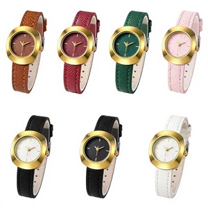 Montre à quartz de luxe pour femme W171 avec logo personnalisé, bracelet en cuir écologique, couleur or rose et or rose, montre tendance pour femme - Product Image 2