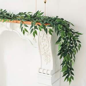 Haute qualité en gros en vrac 200cm Faux verdure feuilles de saule rotin pliable vigne de saule artificielle pour la décoration de la maison de mariage - Product Image 3