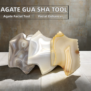Royal Agate Gua Sha papan pijat pengikis alami, alat wajah untuk aplikasi tubuh terapi akupunktur SPA - Product Image 2