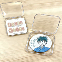 Boîtes de rangement transparentes personnalisées écologiques en gros avec couvercles, étuis en plastique anti-poussière pour fournitures de nail art et épingles à badges