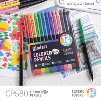 Ensemble de crayons de couleur mécaniques professionnels, 12/24 couleurs de base, crayons de couleur automatiques lisses, fournitures d'art pour étudiants et écoles, modèle