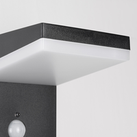Lampe LED moderne en aluminium moulé sous pression, étanche, avec détecteur de mouvement, portée de détection 8-12M, solaire, pour mur, clôture, extérieur, jardin