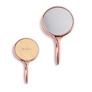 Wholesale Metal Luxury Rose Gold Convenient Handheld Single Side Cosmetic Makeup <b>Mirror</b> - Product Image 2