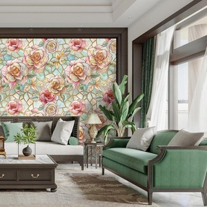 Großhandel Antistatische Streifen & Karomuster Wohnzimmer Schlafzimmer TV-Hintergrund Wanddekoration Selbstklebende Tapeten Heimdekoration - Product Image 5