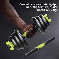 Ensemble d'haltères, de barres et de kettlebells réglables en fonte pour hommes, pour la remise en forme à domicile, les exercices et l'utilisation en dortoir