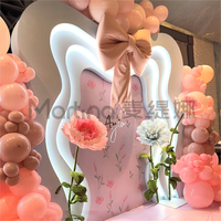 Rideaux de fond de scène de mariage professionnels et élégants en PVC Martina B67, en forme d'arche, décoration de scène, drapé de tuyaux, événements, fêtes, carton