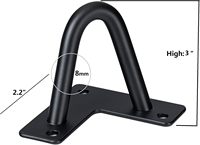 Ensemble de 4 pieds en métal noir thermolaqué robustes et modernes - DIY - Pieds en métal de 3 pouces pour armoires, chambre, hôpital, salon