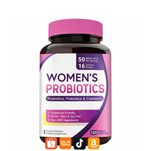 Capsules <span class=keywords><strong>probiotiques</strong></span> <span class=keywords><strong>pour</strong></span> femmes avec 50 milliards d'UFC et extrait de canneberge <span class=keywords><strong>pour</strong></span> l'équilibre de la flore vaginale - Product Image 1