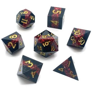 Juego de Dados Poliédricos de Resina, 35 Piezas, Tallados para DND RPG, D4-D20, Duraderos, Ecológicos, Retro, para Juegos de Mesa - Product Image 3