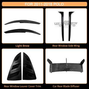 Alerón trasero de ABS para coche, accesorio de fibra de carbono <span class=keywords><strong>GT</strong></span>, para Volkswagen, VW, <span class=keywords><strong>Polo</strong></span>, 2011-2018, <span class=keywords><strong>precio</strong></span> más bajo - Product Image 4