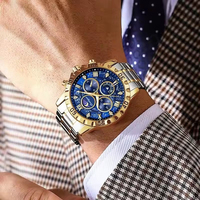 POEDAGAR 973 Top-Sportuhr für Herren, Wasserdicht, Leuchtend, Chronograph, Sechs-Zeiger-Armbanduhr, Herren-Quarzuhr, Männliche Armbanduhr