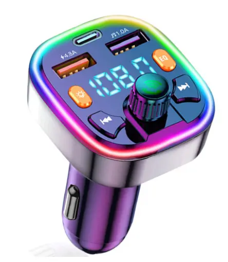 Car Hands-free BT 5.0 FM Transmitter Car Kit MP3 Modulator Player Handsfree Audio Receiver 2 USB Wireless BT FM Transmitter