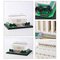 Wange 4216 Maquette en plastique du Lincoln Memorial américain, ensemble de blocs de construction éducatifs pour enfants