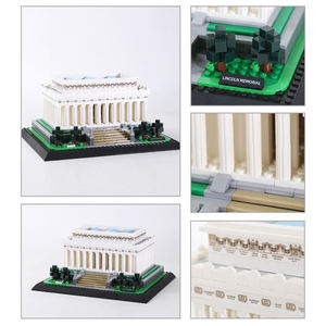 Wange 4216 Maqueta de Plástico del Lincoln Memorial Americano, Juguete Educativo de Construcción para Niños - Product Image 4