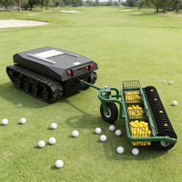 Tins-13 - Machine de ramassage de balles de golf sans pilote - Châssis de robot à chenilles en caoutchouc - Suspension indépendante - Moins de dommages pour l'herbe