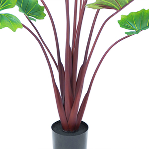 Jardín Decoración del hogar 150 cm Plástico Arco Iris Taro Simulación artificial Verdor Alocasia Plantas en maceta - Product Image 5