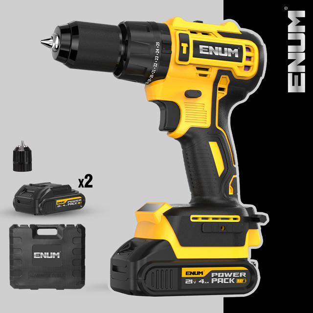 Factory Direct Sales Lithium Battery Power Tools 13mm 21V Cordless Brushless Lithium Electric Drill