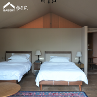 Tente de camping de luxe haut de gamme en toile, quatre saisons, avec isolation thermique, imperméable, monocouche