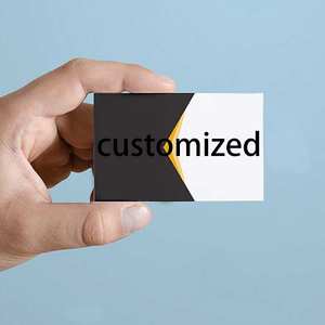 Biglietto da visita personalizzato stampa di biglietti da visita in rilievo nero di lusso con stampa in lamina d'oro grazie ai tuoi biglietti - Product Image 4