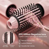 Lisseur de voyage en céramique de 1,5 pouces, réglable avec 4 niveaux de température, brosse chauffante portable sans fil, fer à friser