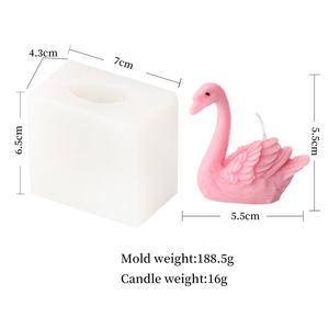 Ustensiles de cuisine mignons en Silicone, bougie, moule de cygne, outil de décoration de cuisson, bricolage de gâteau, Mousse de chocolat, Dessert, Fondant en résine - Product Image 6