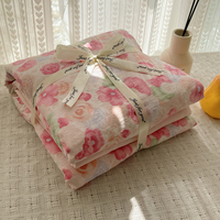 Parure de lit florale aquarelle vintage, housse de couette respirante pour toutes les saisons, décoration esthétique de chambre, 1 pièce, 4 pièces
