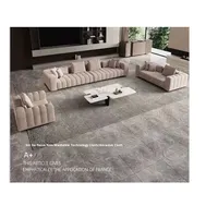 Ensemble de canapés modulaires italiens minimalistes à double sens, grand dossier de clé de piano à plancher plat pour villas, grands appartements pour le salon