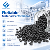 Granulés de nylon 66 noir PA66 CF30, renforcés à 30 % de fibres de carbone, haute rigidité, composé pour moulage par injection