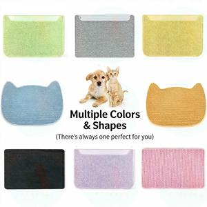 Tapis pour litière de chat en EVA avec motif solide, double couche, lavable, design nid d'abeille, écologique, toutes saisons - Product Image 3