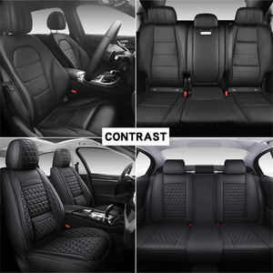 Fundas de Asiento de Cuero de Lujo para Automóvil, Color Personalizado, con Soporte Lumbar, Accesorio Universal para Estados Unidos, Transpirables y Protectoras - Product Image 4