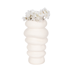 Vaso in ceramica ondulato e impilabile per soggiorno, centrotavola per decorazioni domestiche - Product Image 2