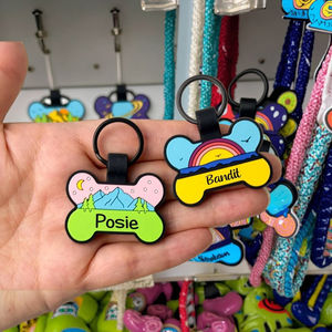 Etiquettes personnalisées en silicone pour animaux de compagnie Porte-étiquette pneumatique personnalisé Décoration en dentelle pour collier de chien Style tendance QR <span class=keywords><strong>Code</strong></span> Etiquettes en silicone pour animaux de compagnie - Product Image 6